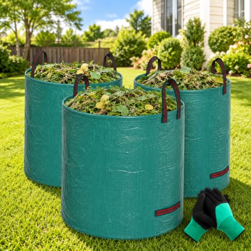 FEED GARDEN 72 Gallon Reusable Yard Waste Bags 3 Pack