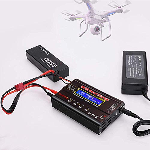 RUIZHI 80W Cargador de batería Lipo, IMAX B6 V3 Digital RC Lipo NiMh Cargador de batería + Adaptador de corriente alterna 12v 5A Nueva actualización