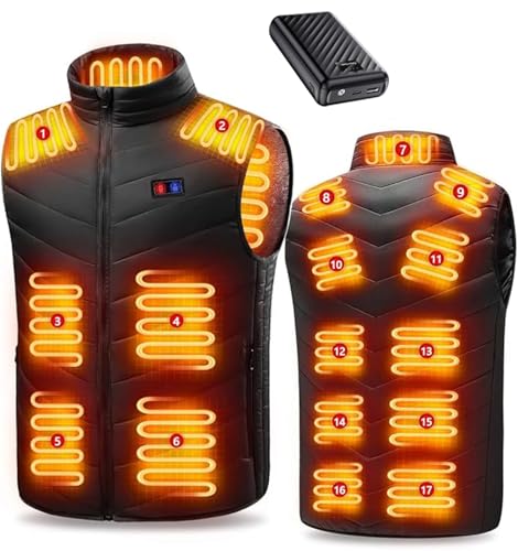 Sentasi Gilet Chauffante avec Batterie 27000mAh, 17 Zones Veste Chauffante