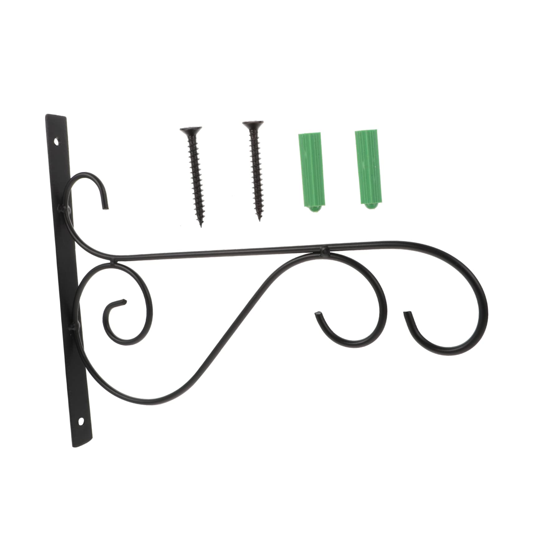 HANABASS 1pc Iron Wrought Lanterns Hanger Holder Sconces with Garden Rustic Coats Flower Decor Simple Feeder Hanging Screws for Metal Mounted Rack Wall Jar Feeders Decorative Art Gardening