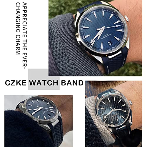 Bracelets de montre en caoutchouc silicone 20mm Seamaster AT150 - 3