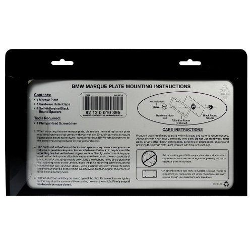 Bmw 82-12-0-010-395 License Plate Frame, 1 Pack #TOP3