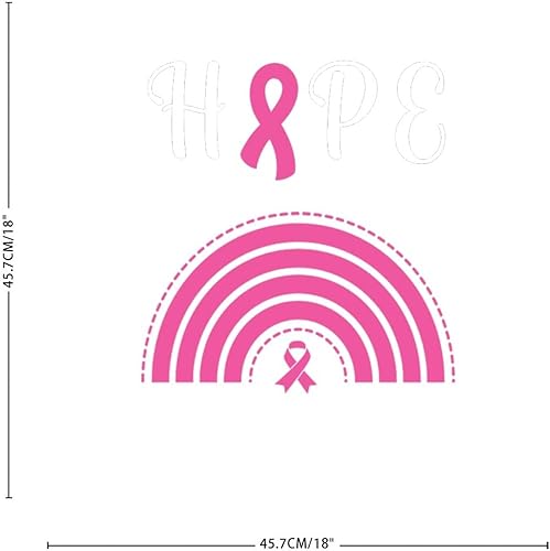 Miniatura 8 de Hope Breast Cancer Awareness Bumper Bumper Decoración del Hogar Mural de Pared Quimioterapia Regalos para Mujeres Pegatinas de Pared Despegar y