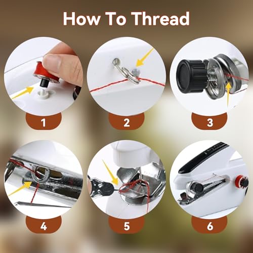 Image of Handheld Sewing Machine,Portable,Mini Sewing Machine,Easy to Use,Fast Sewing Speed,Suitable for Sewing Clothes,Fabric,DIY Home Machine for Beginners