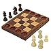Price comparison product image Handcrafted Wooden Folding Magnetic Chess Set Wood Travel Games 17.7 x 8.8 cm Great Gifts for Kids and Adults