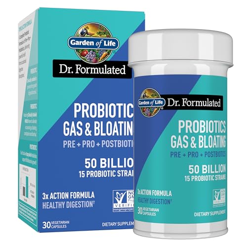 Garden of Life Dr. Formulated Pre, Post & Probiotics Gas & Bloating Once Daily 3-in-1 Complete...