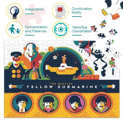 Puzzles 300 pièces Les Beatles Puzzle pour Adultes Puzzles en Bois Excellent Cadeau pour Les Adultes (40x28cm) - Les Beatles, Paul McCartney, John Lennon, RIngo Starr, George Harrison Puzzles 300 pièces Les Beatles Puzzle pour Adultes Puzzles en Bois Excellent Cadeau pour Les Adultes (40x28cm) – Image 5