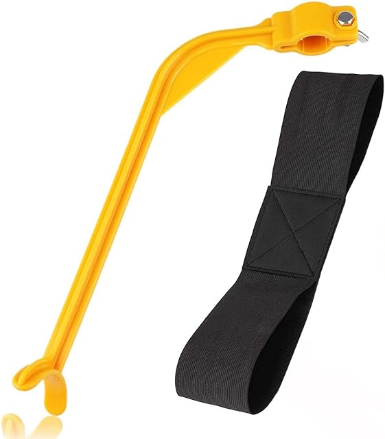 HIDEWALKER 2 Pcs Golf Training Aids Set Beginner Swing Alignment Corrector Golf Swing Plane Training Aid Arm Band And Wrist Stick for Men Women Kids (Yellow)