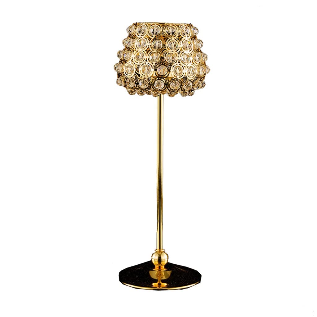 HTTGDGDH European Type Electroplated Iron Art Candle Table Wedding Props Retro Creative Ornaments,D-11 * 11 * 34cm
