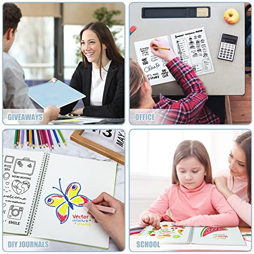 Eoout Dotted Spiral Notebook 5 Pack Large Journals 8.5 X 11 Inches 5X5Mm Dot Grid Paper Journal Notebook For Study And Notes, 80 Sheets/160 Pages #TOP4