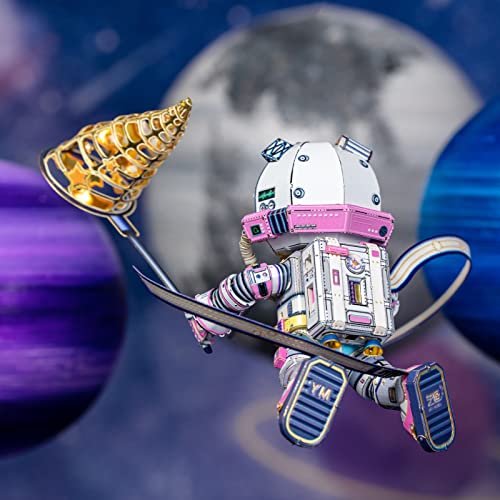 Mu Metal 3D Puzzles For Adults The Little Astronaut Spaceman Outerspace Exploration Spaceships Shuttle Launch Model Kits Block Building, Laser Cut Scientific Space Station Study Diy Sets Gift #TOP6