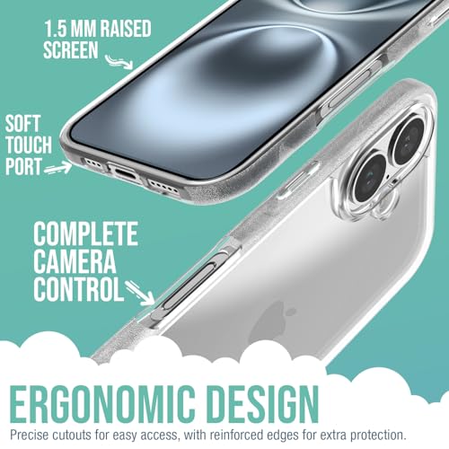 Image of Smartish iPhone 16 Clear Case - Gripmunk [Lightweight + Protective] Slim Drop Tested Ultra Thin Grip Cover for Apple iPhone 16 - Clearly Clear