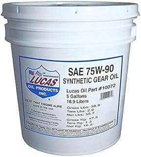 Lucas Oil 10072 SAE 75W-90 Synthetic Transmission and Differential Lube - 5 Gallon Pail