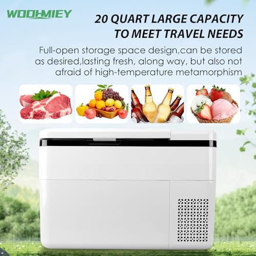 Image of Portable Freezer,12 Volt Car Refrigerator, Fast Cooling Low Noise Fridge Cooler, -13℉~68℉, Car Cooler, 12 /24V DC and 100-240V AC for Outdoor, Camping, RV, Truck, Boat (20 L)