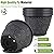 Nooulap 4 Pack 10 Inch Flower Pots for Outdoor Indoor, Plastic Plant Pots with Drainage Hole & Saucer, Lightweight Small Resin Flower Pot, Outdoor Planters Imitation Magnolia for Garden House?Gray?