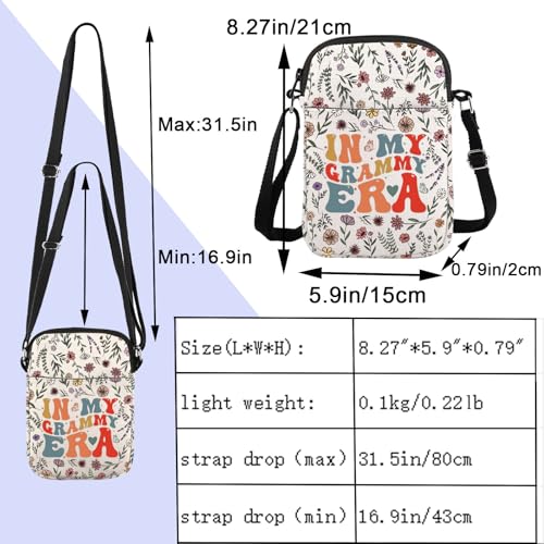 ENSIANTH Grammy Gift Mother’s Day Gift Grandma Crossbody Bag In My Grammy Era Gift Grammy To Be Gift Grandmother Nonna Gift2