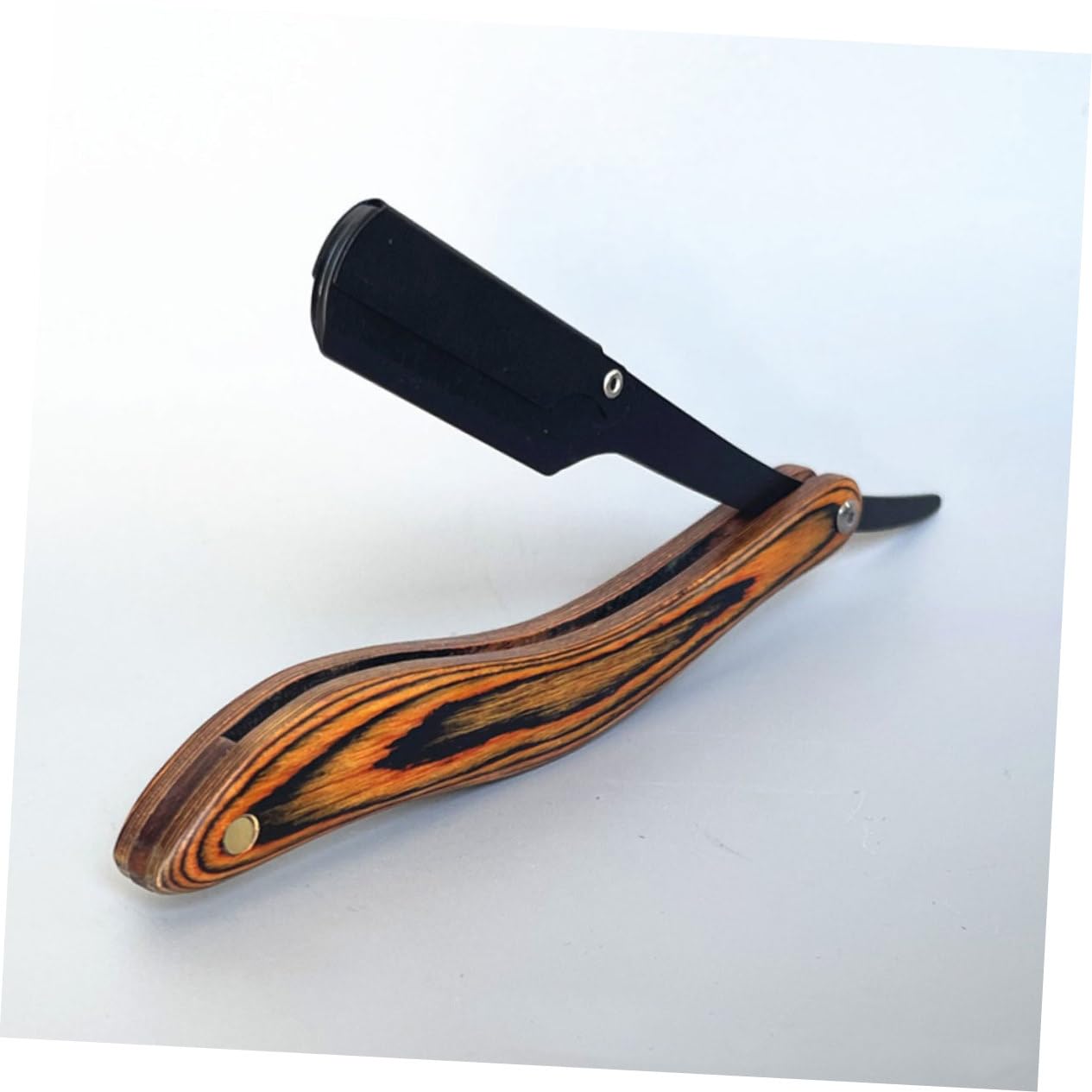NULYLU Wood Handle Manual Razor for Men Stainless Steel Portable Travel Razor for Shaving Beard Trim