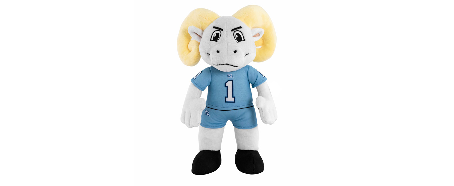 RARE North Carolina Tar Heels Ram Mascot Plush Hat Fleece Winter Cap NCAA UNC History of UNC main image 4