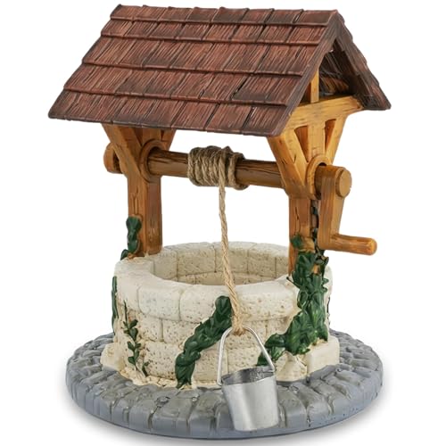 Image of Furjane Miniature Fairy Garden Wishing Well Fairy Garden Accessories Well for Diorama Mini Lawn Ornaments