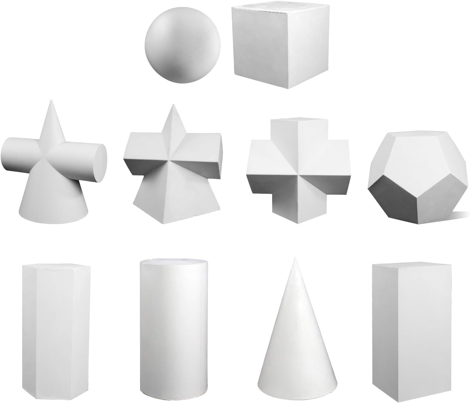 Drawing Motif Model Geometric 3D Object Block Sketch Resin 3D Model Art Mini Sculpture Decoration Crafts School Home Decor Photography Drawing Tools Art Supplies Set of 10