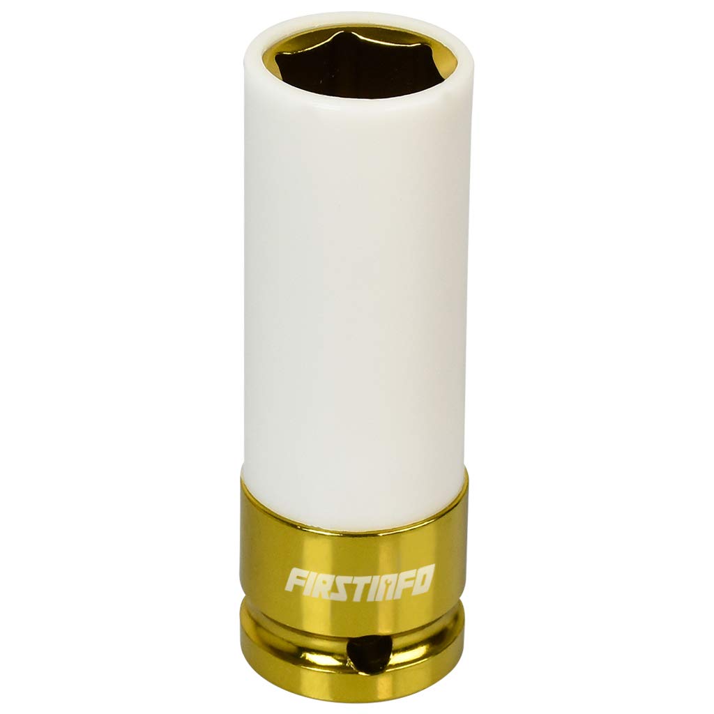 FIRSTINFO 1/2-Inch Impact Drive Lug Nut 19 mm CR-MO Deep Wheel Protector Impact Socket