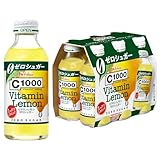 C1000 ビタミンレモンゼロシュガー 140ml×6本[ゼロシュガー炭酸飲料でビタミンC補給 キレイと元気をサポート レモン50個分のビタミンC]