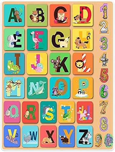 OHTMTHO Animal Alphabet Blanket ABC Learning Throw Blankets for Toddler Kids 50
