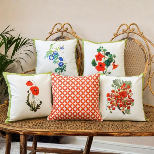 Image of Blooming Garden Cushion Covers, 5 Pieces