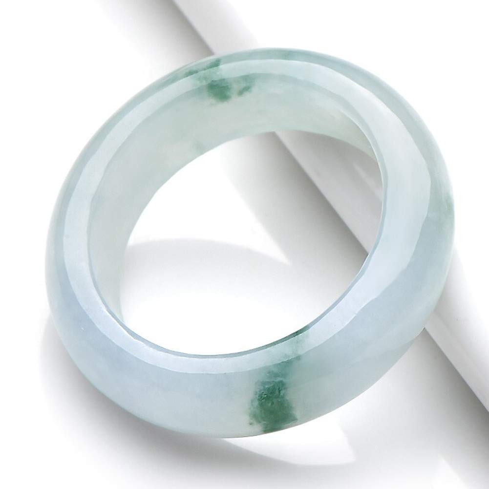 N/V Natürlicher schwimmender Blumen-Ring, grüne Jade, für Damen