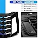 LitMiRaCle Rear & Side Window Louvers Windshield Sunshade Wind Shutter Window Cover Set Fits for Ford Mustang 2015 2016 2017 2018 2019 2020 2021 ABS Bright Black
