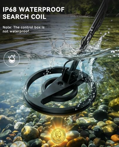 Image of SUNPOW Metal Detector for Adults & Kids - Easy to Use & Assemble, Lightweight & Fun for Family Activities - Waterproof 8 inch Coil, 4 Modes, Bigger LCD - Great Value Metal Detector Kit, MD13