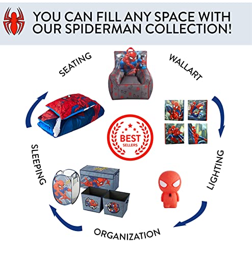 Image of Idea Nuova Spiderman Pop Up Hamper with Durable Carry Handles, 21'' H x 13.5'' W X 13.5'' L