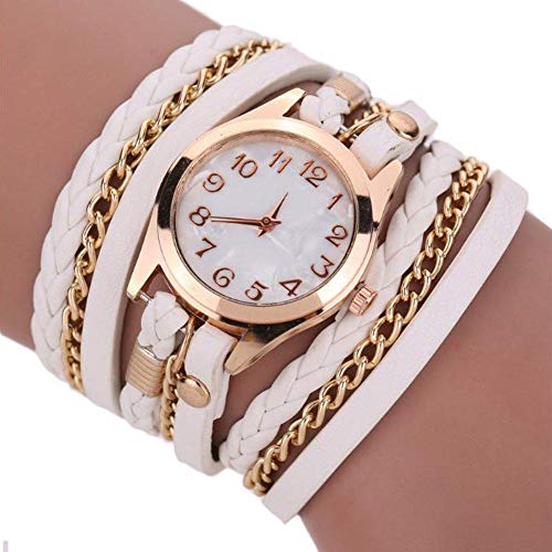 Preisvergleich Produktbild Hoveey Handgeflochtenes Armband Damen Armbanduhr Quarzuhr Casual Frauen Armbanduhr