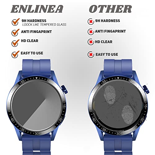 Image of Enlinea PET Smart Watch Screen Guard For Noisefit Endeavour | Pack Of 3 | Edge-To-Edge Protector Coverage | Ultrathin 0.33Mm 9H Anti Shock Flexible Screen Protector (3)