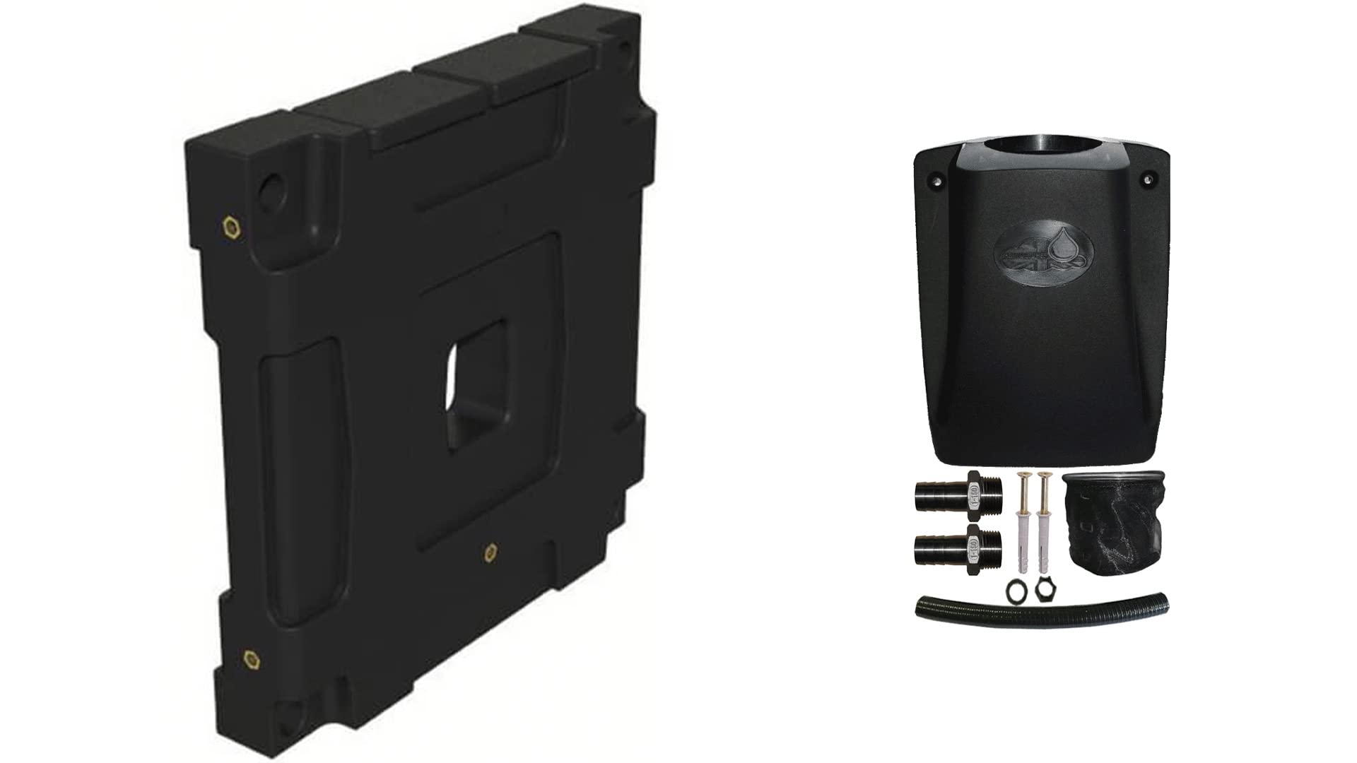 Raincatcher Black 200L Rainwater Wall Mounted Tank Water Butt With Filter Diverter