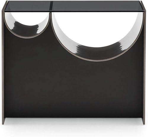 KAWIT Mesa de Centro Tempered Glass Coffee Table End Tables for Living Room Sofa Bedroom and Balcony Industrial Style Sofa Side Table Center Table