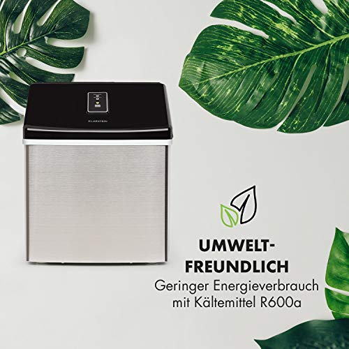 Klarstein Eiswürfelmaschine Klein, 2,5L Eiswürfelbereiter, für Mittelgroße, Klare Eiswürfel, Schnelle Mini, mit Sicherheitsalarm, 13kg/24h – Bild 5
