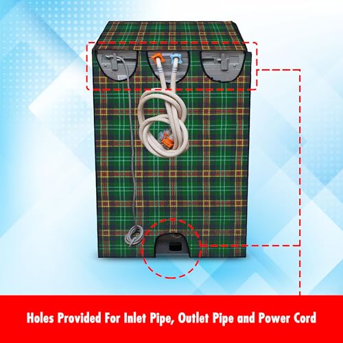 Image of Lithara Top Load Fully Automatic Washing Machine Cover for LG, Samsung, IFB, Whirlpool, Suitable for 6 KG & 6.5 KG - Waterproof, Dustproof Cover (Print-5)