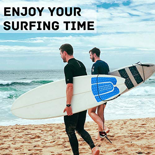 image for Seafard 3 Piece EVA Surfboard Deck Traction Pads, Surf Traction Pad wi