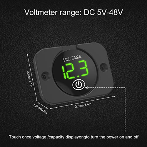 Lochimu 12V LED Auto Voltmeter Digitale Display Voltmeter Waterdichte Auto Voltage Meter Batterij Tester met Licht Touch… - Image 5