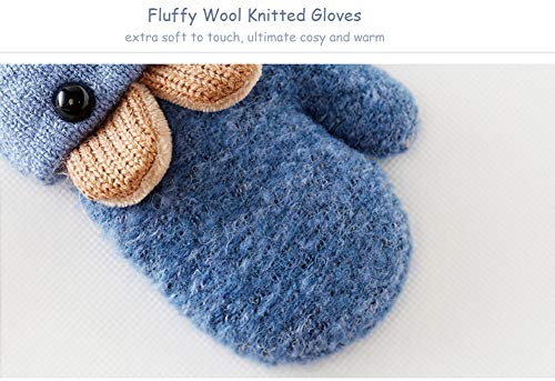 Baby Toddler Cute Winter Warm Knitted Magic Mittens On String Kids Cold Weather Snow Insulated Gloves for Girl Boy 0-3Y Gift3