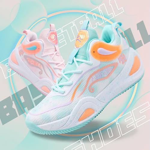 Image of Men's Basketball Shoes Fashionable Breathable Anti Slip Sports Shoes Outdoor Running Fitness Training Shoes