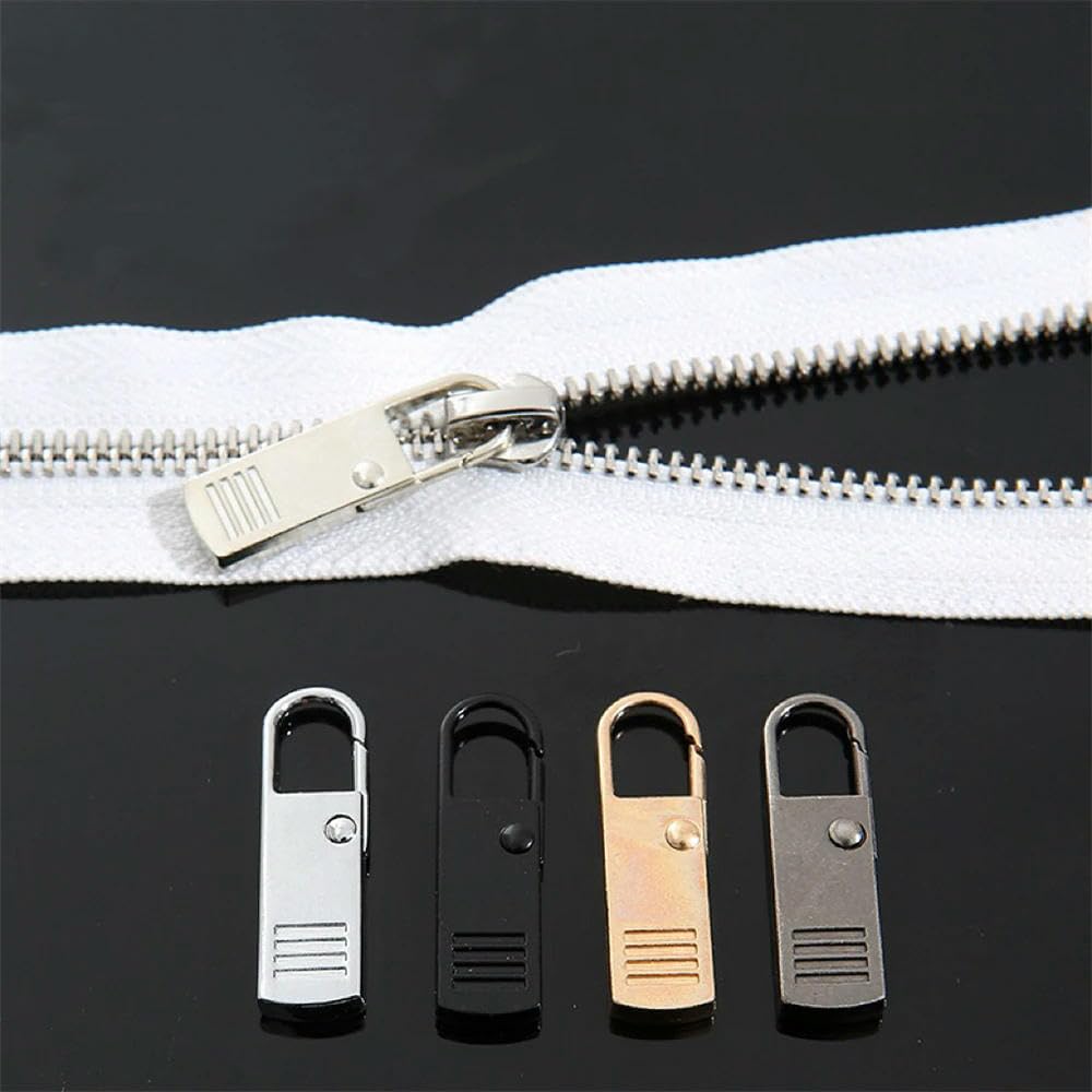 100 Uds tirador de cremallera de repuesto tirador de cremallera instantáneo desmontable para equipaje ropa mochilas abrigo DIY costura cabeza de cremallera-aleatorio