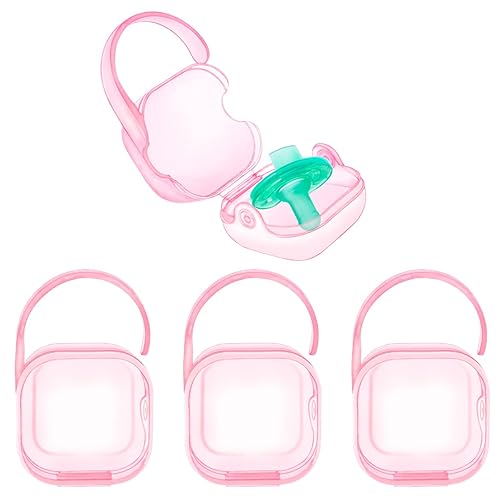 Laneyli - Funda para chupete con clip para chupete y chupete con diseño de gancho rosa