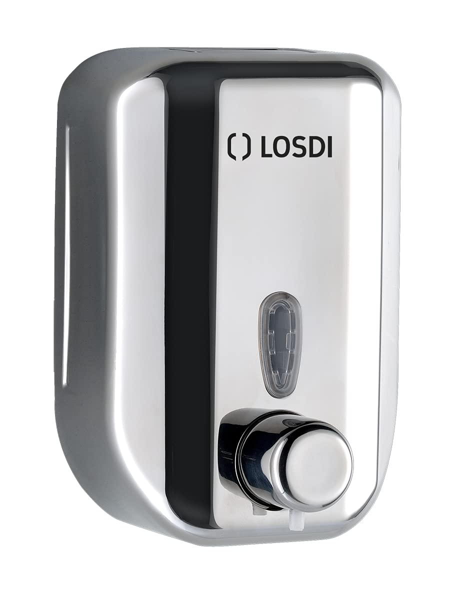 LOSDI - Dosificador jabón líquido 700 ml. Acero INOX Brillo Blinder - CJ1008I
