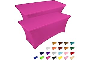 Fuchsia Fitted Tablecloth Set for Party Elegance