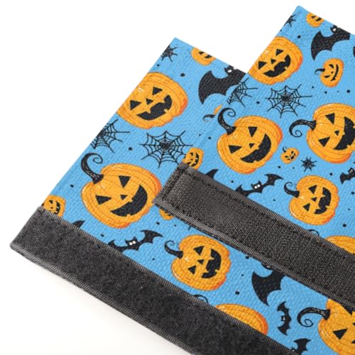 Image of Pardick Refrigerator Door Handle Covers Set of 2, Halloween Pumpkin Bat Fridge Handle Cover Washable Fridge Dishwasher Oven Door Decor Protector Handle Cover, Keep Your Kitchen Appliance Clean