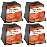 Tlaleikejia Trailer Jack Block, RV Leveling Blocks, 6000 lbs Capacity, Set of 4, Polypropylene RV Camper Stabilizer Blocks, Stackable Leveling Support for Camper Trailer