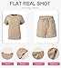 SHEWIN Women Two Piece Sets Summer Trendy Casual Matching Outfits Business Work Airport Vacation Lounge Clothes 2026 Fashion Short 2 Pcs Clothing Size S, Khaki