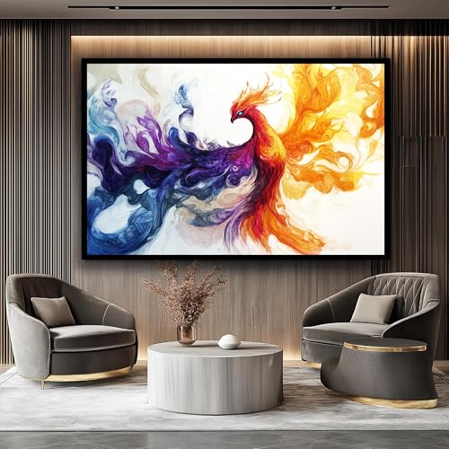 Tableau Phénix extra large 50x75cm de salon sans cadre